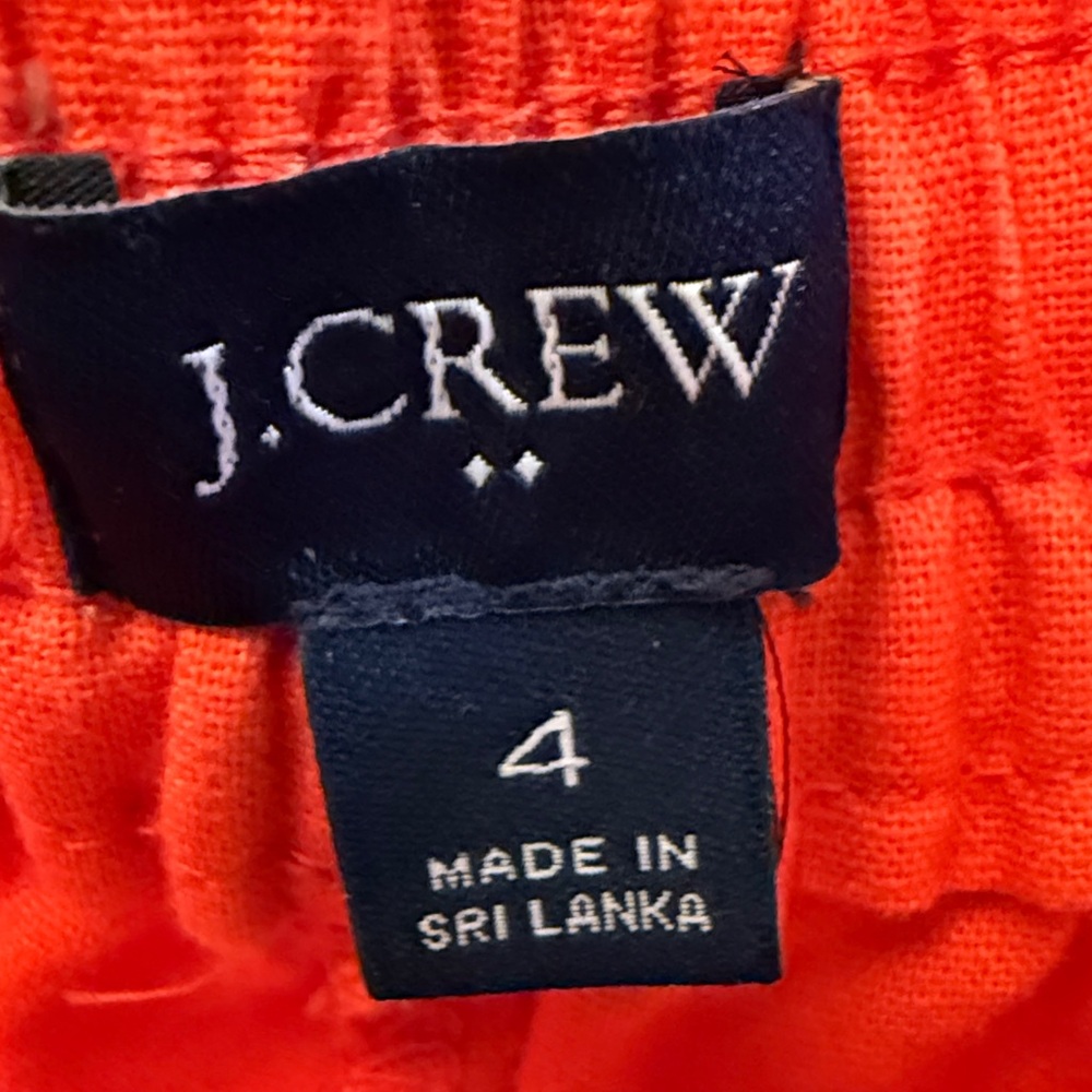 J Crew Women's Linen Jogger Pants size 4 - Picture 2 of 7